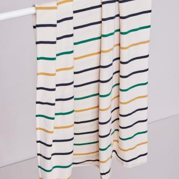 meetMilk - Nova Stripe Jersey TENCEL™ Modal Fasern - Shell/Stripe Colours Amber, Frog, Dark Navy